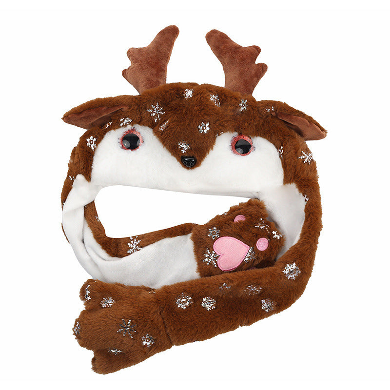 Movable Christmas Hat | Cute Santa, Snowman & Elk Winter Cap