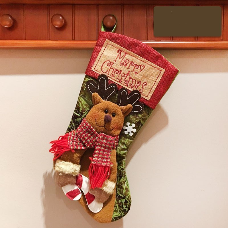 Christmas Stocking Socks | Santa, Snowman & Elk Ornaments for Gifts & Décor