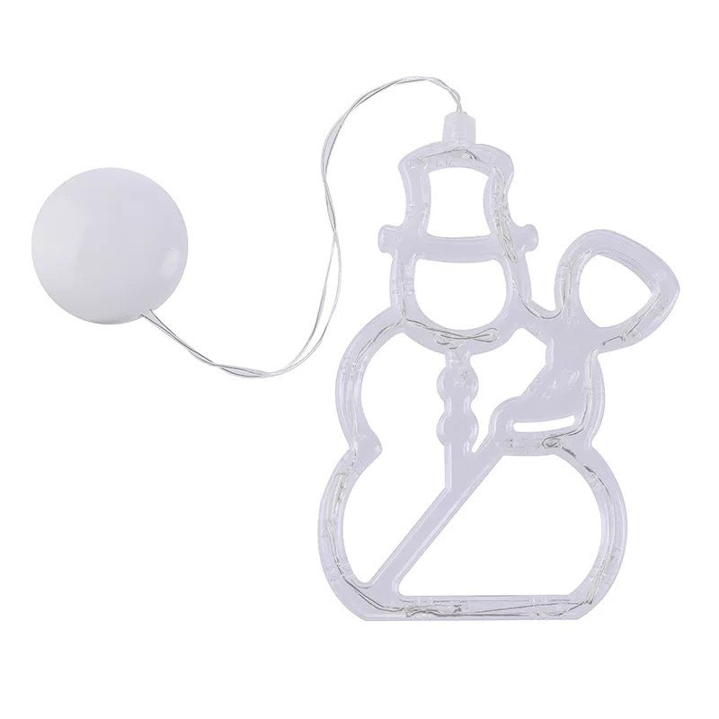 Christmas LED Suction Cup Lights | Santa, Elk & Snowman Window Décor Lamps