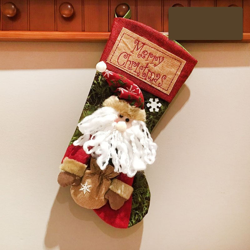 Christmas Stocking Socks | Santa, Snowman & Elk Ornaments for Gifts & Décor