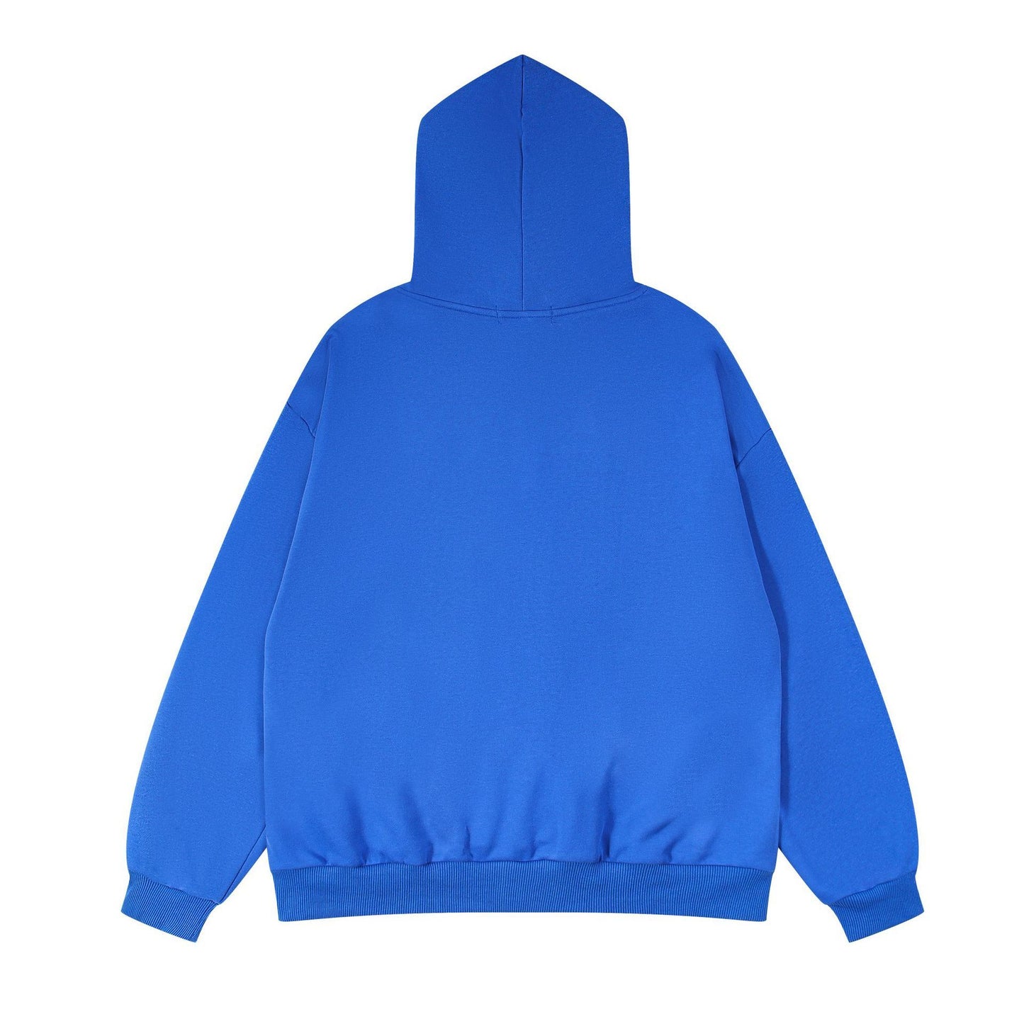 Street Klein Blue Print Hooded Sweatshirt For Men