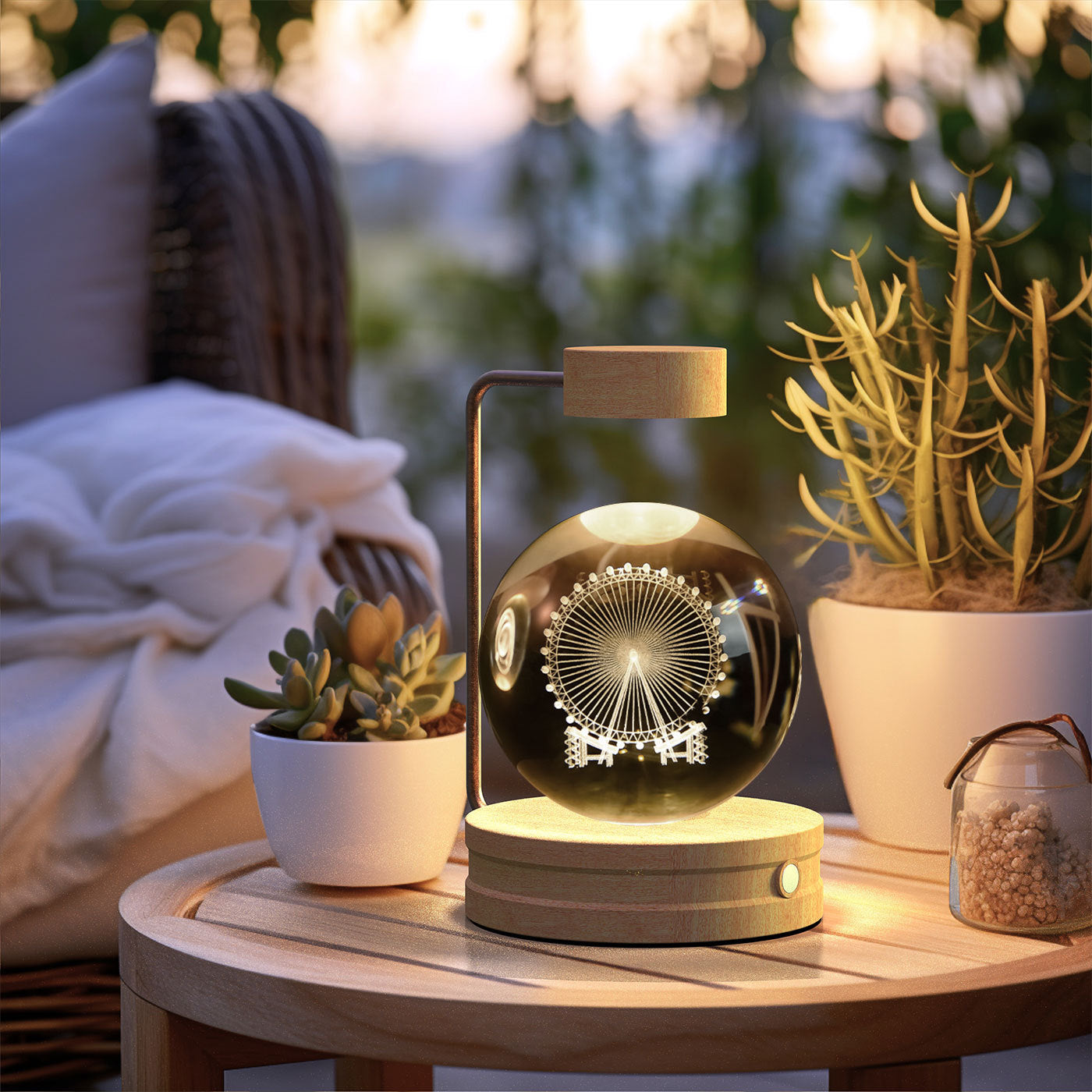 Crystal Ball Cosmic Dinosaur Night Light – USB Powered Bedside Lamp & Birthday Gift