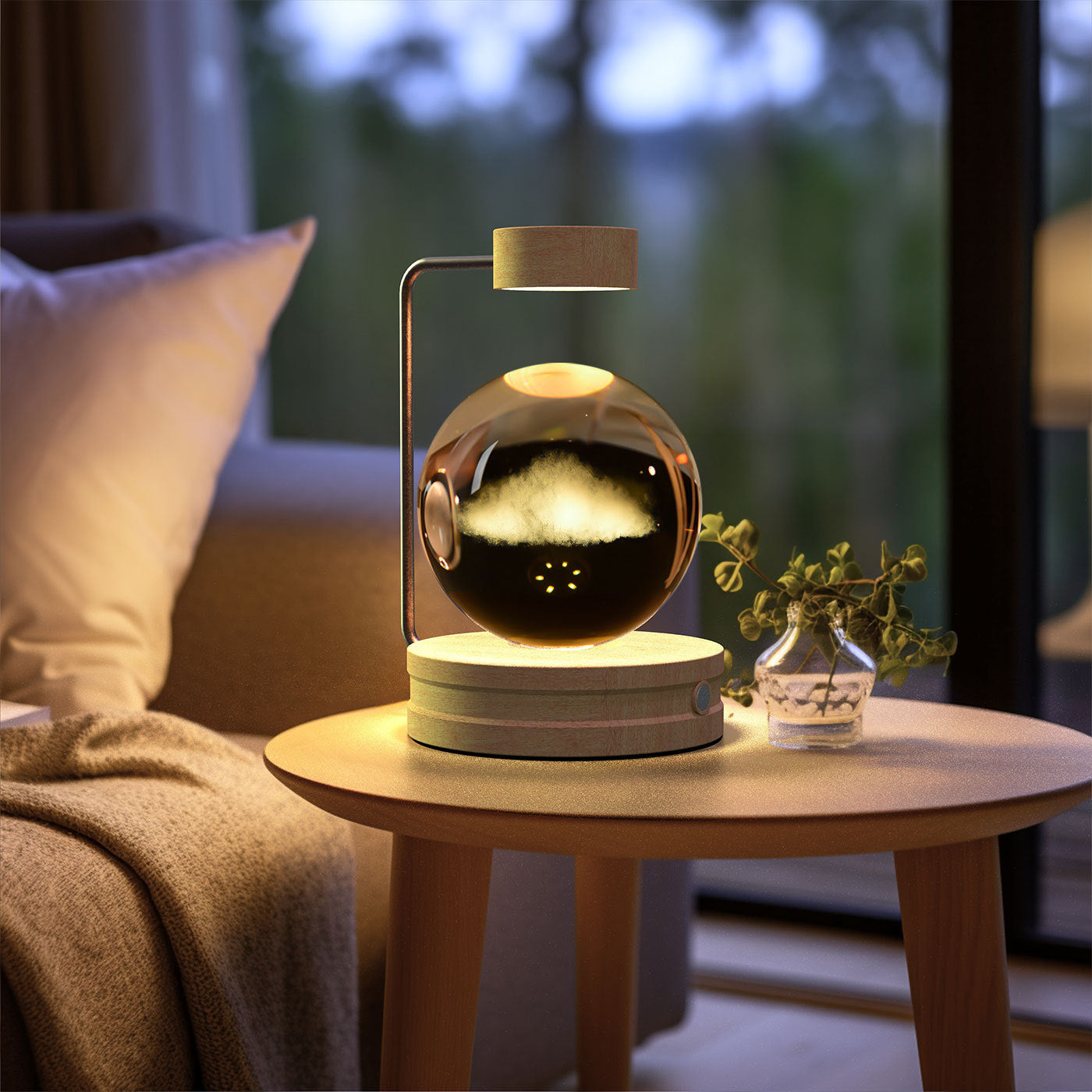 Crystal Ball Cosmic Dinosaur Night Light – USB Powered Bedside Lamp & Birthday Gift