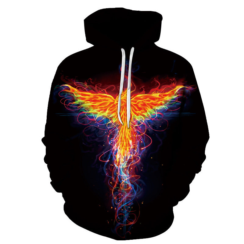 Flame Phoenix Series Hoodie - Loose & Versatile Casual Top