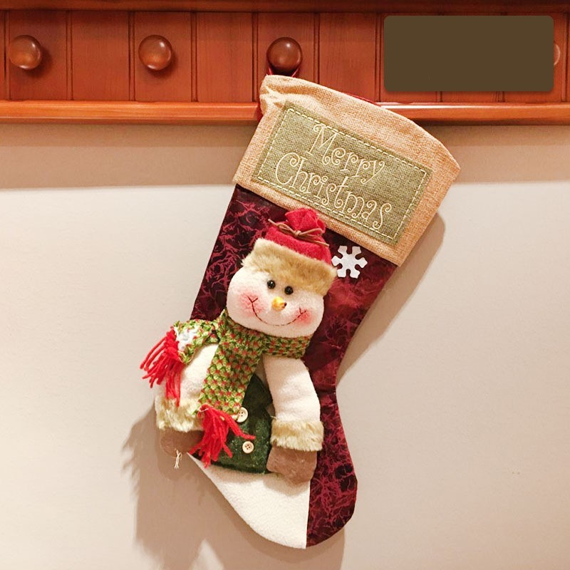 Christmas Stocking Socks | Santa, Snowman & Elk Ornaments for Gifts & Décor