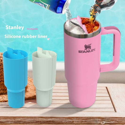 40oz Vacuum Insulated Cup with Double-Layer Silicone Liner - Multi-Specification Drinking Solution